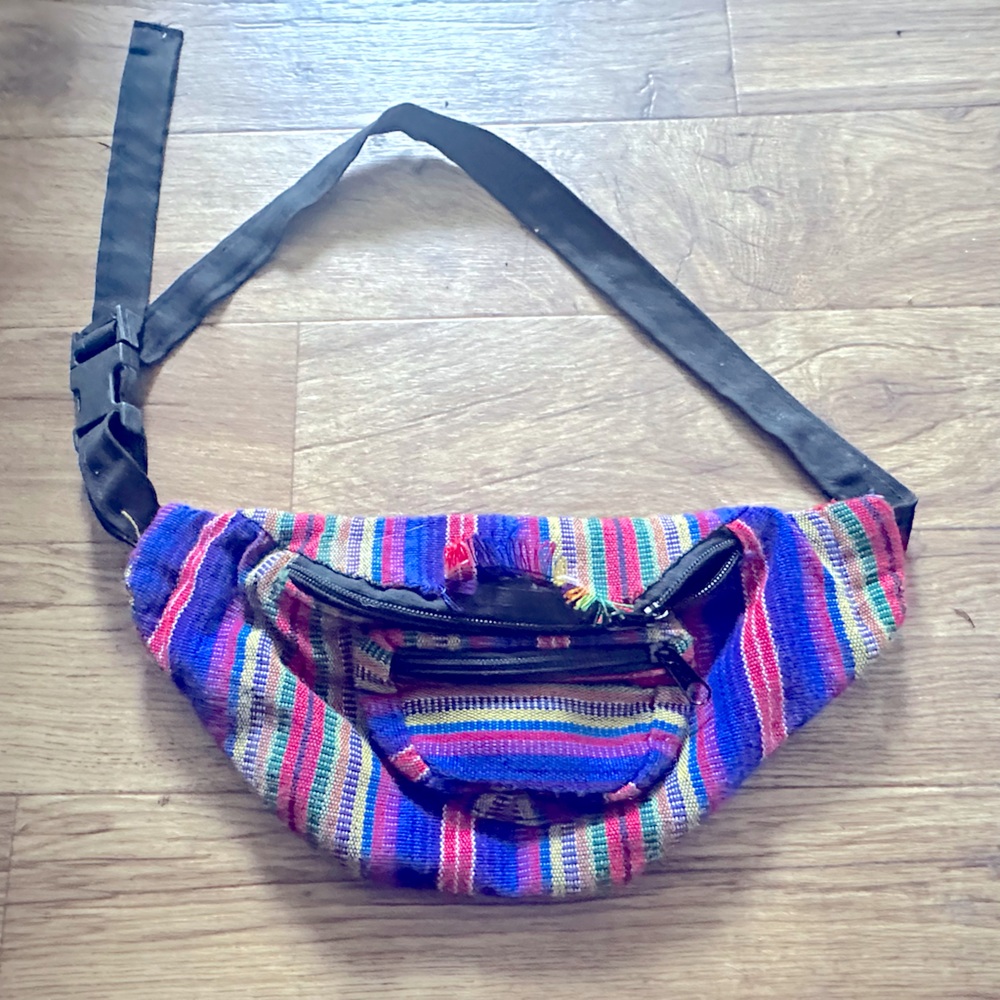 Colorful Striped Hippie Fanny Pack